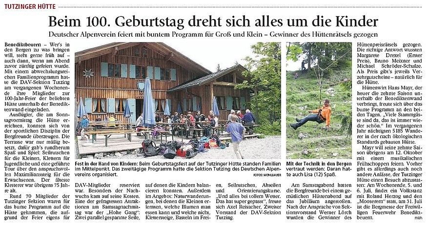 Presseberichte zum Jubil&auml;um