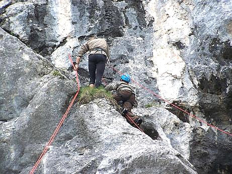 Erst muss man mal hoch zum Standplatz