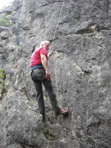 Prusiken an Steiler Wand