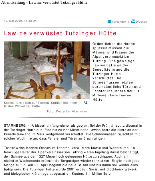 Artikel zum Lawinenungl&uuml;ck