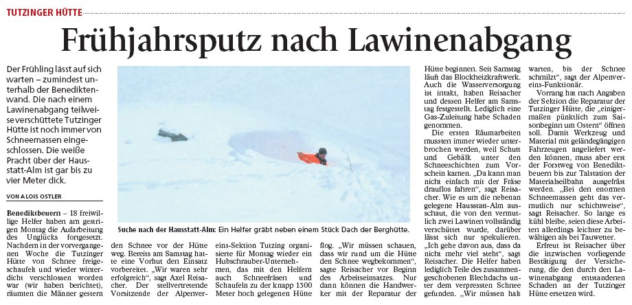 Artikel vom Penzberger Merkur