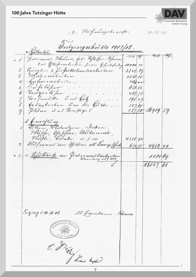 Gr&uuml;ndung der Sektion Tutzing 1903