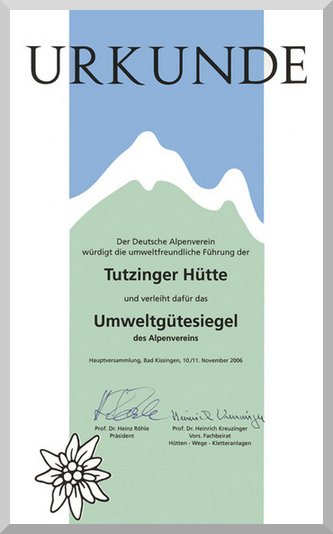 Umweltg&uuml;tesiegel des DAV 2006