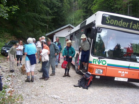 Anreise zur H&uuml;tte mit dem Bus