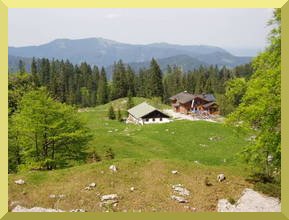 Blick auf die H&uuml;tte