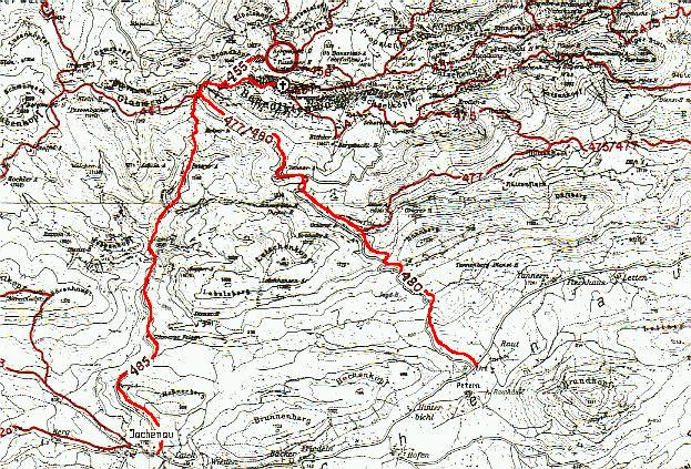 Bild: Karte der Zugangswege 