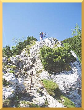 picture: steel ropes secure the way